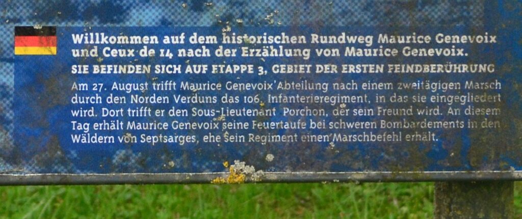 Historischer Rundweg Maurice Genevoix und Ceux de 14